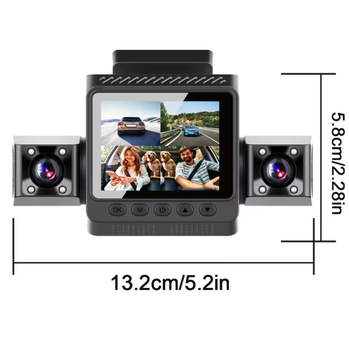 Camera de bord pentru masina cu 4 canale 360° – Full HD 1080P ...