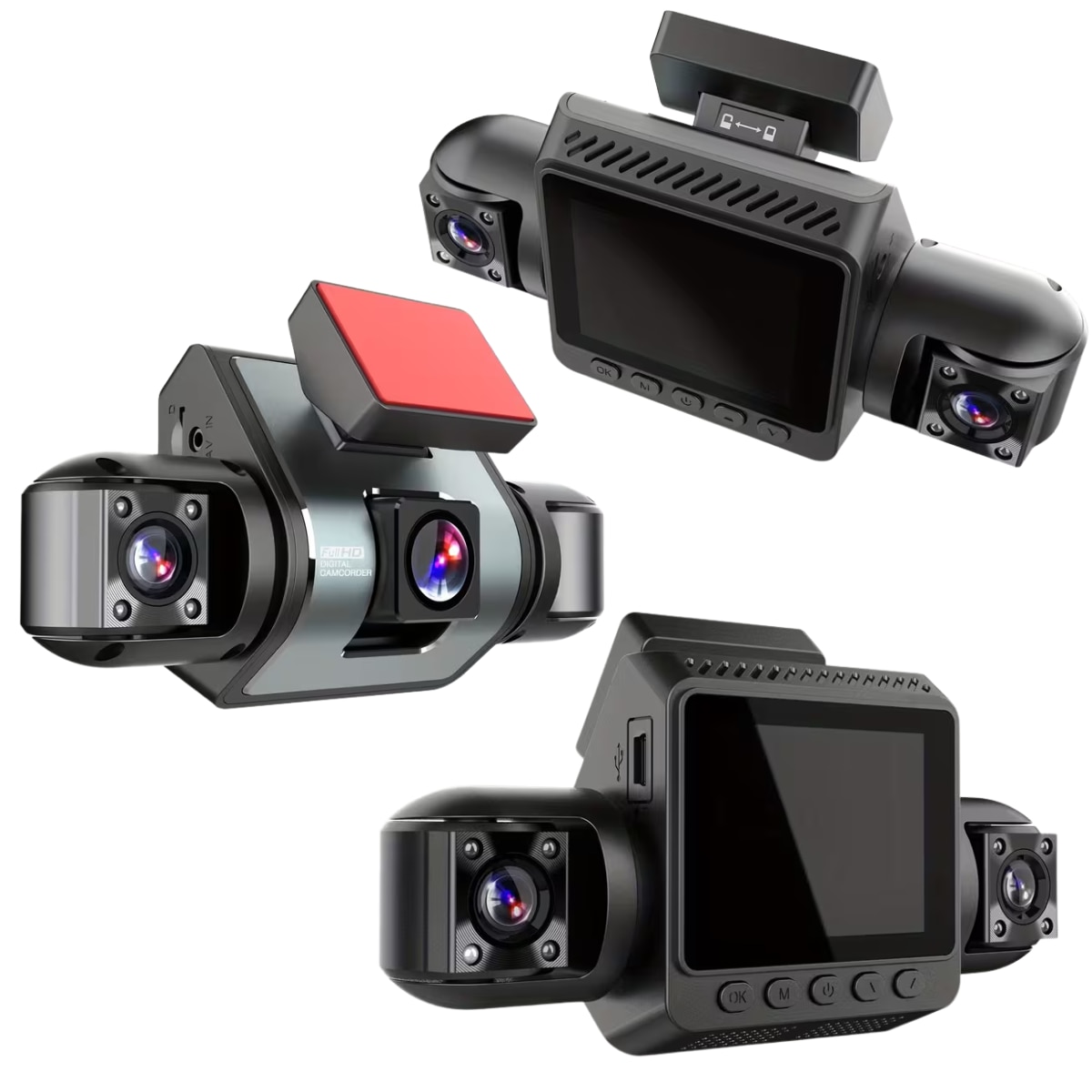 Camera de bord pentru masina cu 4 canale 360° – Full HD 1080P ...