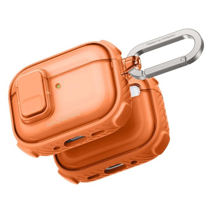 Husa protectoare AmazingThing Titan Pro Guardian pentru AirPods Pro 3, design slim, protectie impotriva zgarieturilor si caderilor