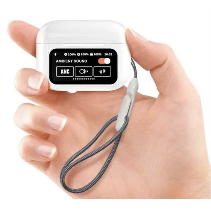 Casti bluetooth A9 Pro TWS ANC тъчскрийн бели