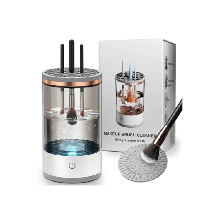 Curatator Electric pentru Pensule de Machiaj – Spalare Automata, Uscare Rapida, Igienizare Profesionala