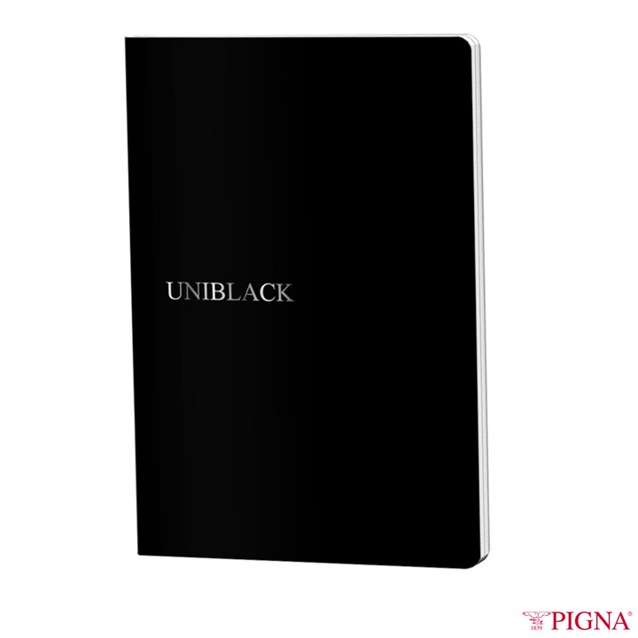 Caiet A5 Aritmetica 48 File - Rezistenta si Precizie Portabila, Calcule si Geometrie, Coperta PP Negru Design UNIBLACK