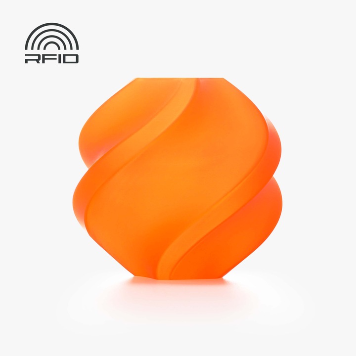 Filament PLA Translucent 1.75 mm Orange 1kg RFID cu spool Orange