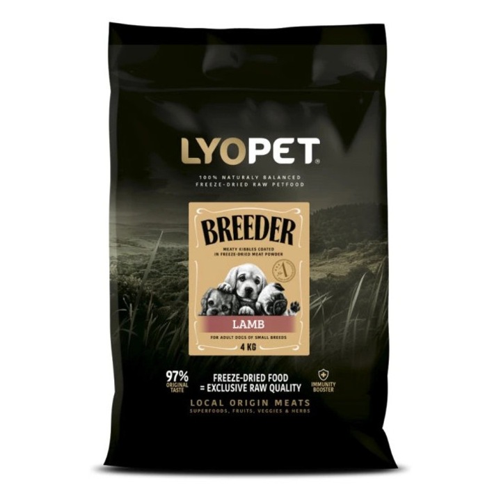 Hrana Liofilizata pentru caini LYOPET Breeder Adult Mini – Miel 1.5kg