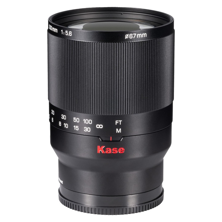 Obiectiv portret Kase 200mm F5.6, aluminiu, manual, pentru montura Sony E