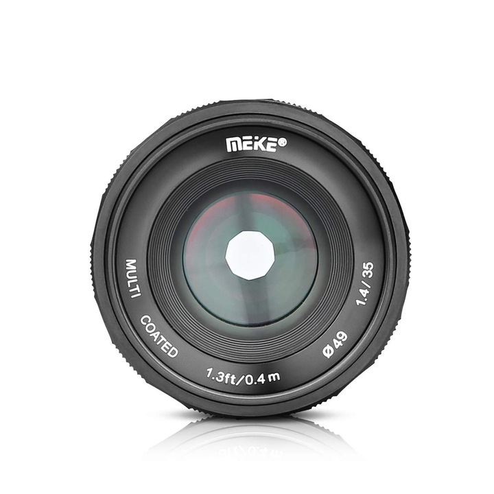 Obiectiv MEKE MK-35mm F/1.4, focala manuala, montura pentru Sony E, 3, 78x3, 74x3, 07cm