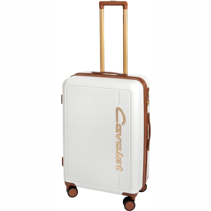 Viken közepes méretű merev bőrönd polikarbonátból, dupla kerekekkel és TSA zárral