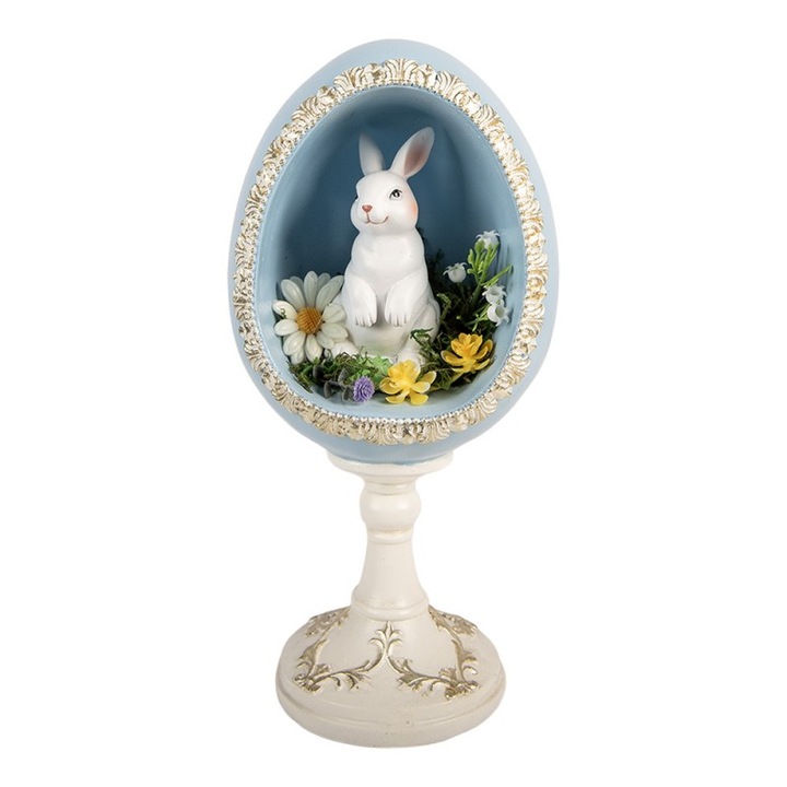 Decoratiune Paste Iepuras polirasina multicolora 13x12x28 cm