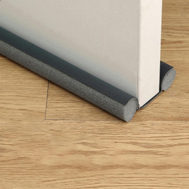 Garnitură de ușă Lunniquee, gri, lungime 93 cm, diametru spumă 2.5 cm