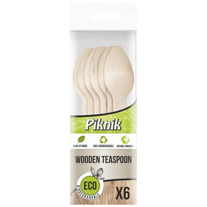 Set ECO Piknik de picnic, biodegradabile, 6 lingurițe