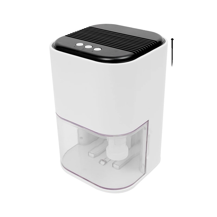 Dezumidificator 8785371168864, semiconductor, 42W, 500-600 ml/zi, rezervor 2 L, lumina de noapte 7 culori, alb, stecher UE