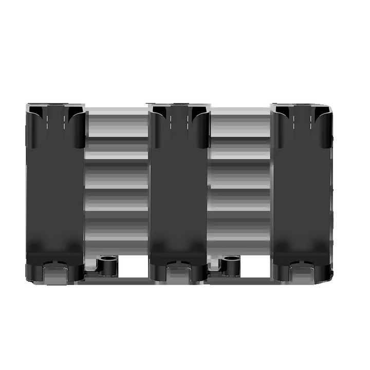 Suport pentru unelte de coafat, montat pe perete, material ABS, set de 3 bucati, negru