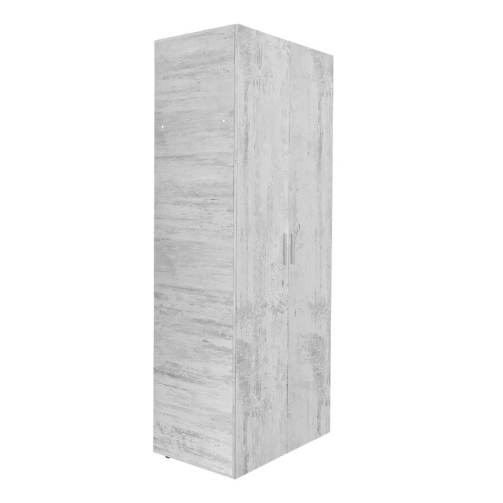 Dulap Expomob ALMA 2 usi, 5 rafturi, dimensiune 80x52x203 cm, culoare pin antichizat