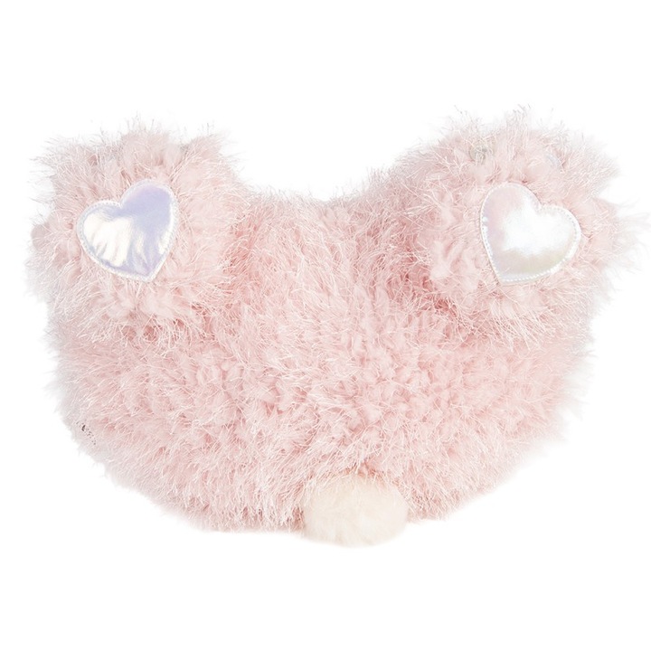 Perna decorativa Paste Iepuras poliester roz 38x14x27 cm