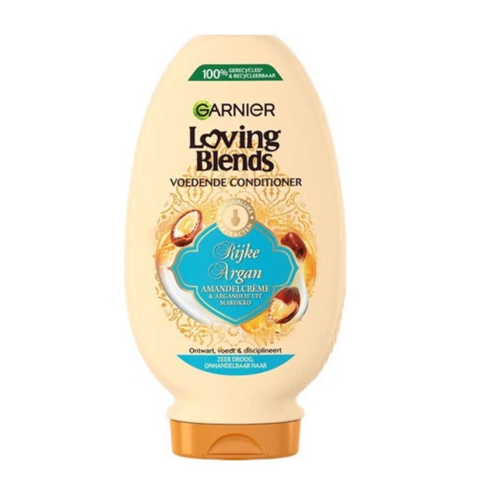 Balsam pentru par Garnier Loving Blends, cu ulei de argan si camelia, hidratare intensa, pentru par uscat