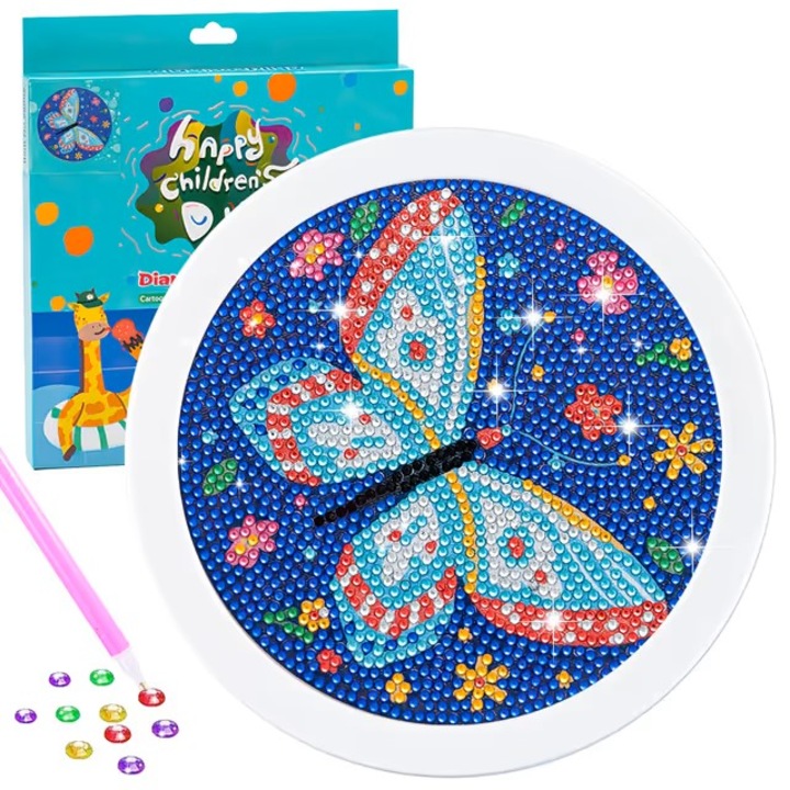 Kit de pictura cu diamant, pentru adulti si copii incepatori, copii cu varste cuprinse intre 6 si 12 ani, fete si baieti