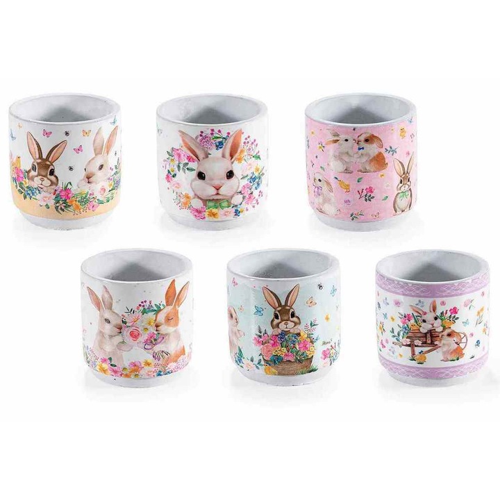 Set 6 ghivece Paste Ø 9 cm x 9 H