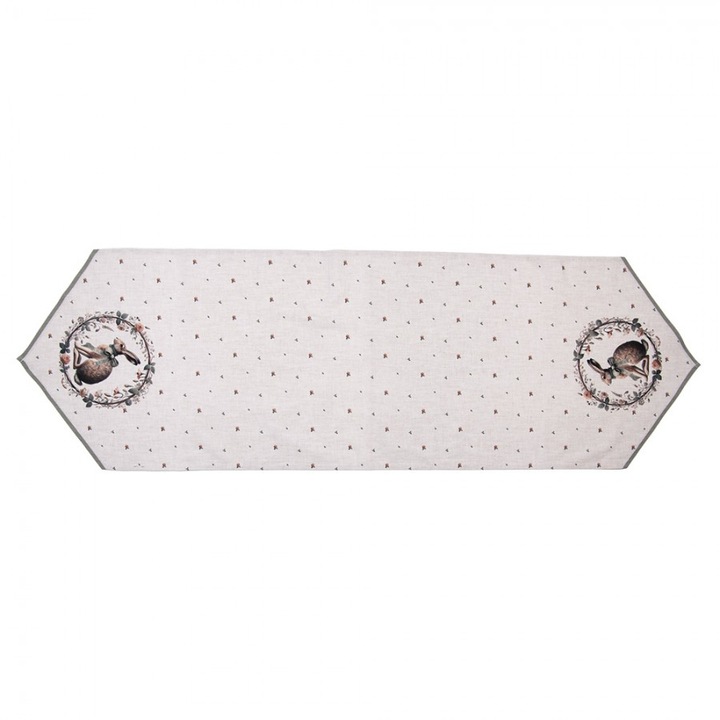 Traversa masa Paste Iepuras bumbac multicolor 50x160 cm