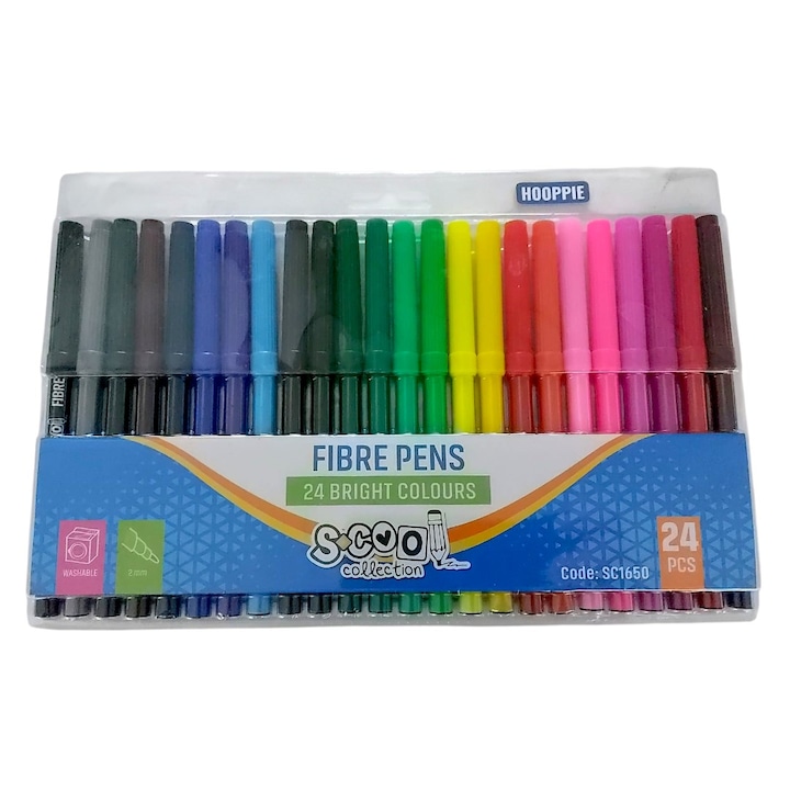 Комплект флумастери, 24 цвята, дължина 14.5 см, 03 години+