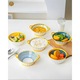 Set 4 boluri ceramice cu manere Excitat, 590ml, Boluri de supa in stil boem, Pentru supa de ceapa franceza, tocana, paste, cereale, placinte