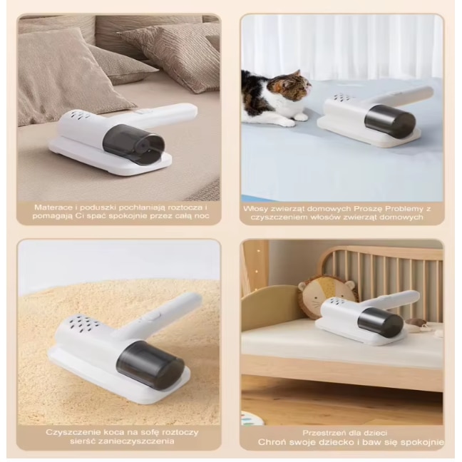 Aspirator pentru scame si par de animale, EVNC, Vacuum Cleaner, include cablu de incarcare USB