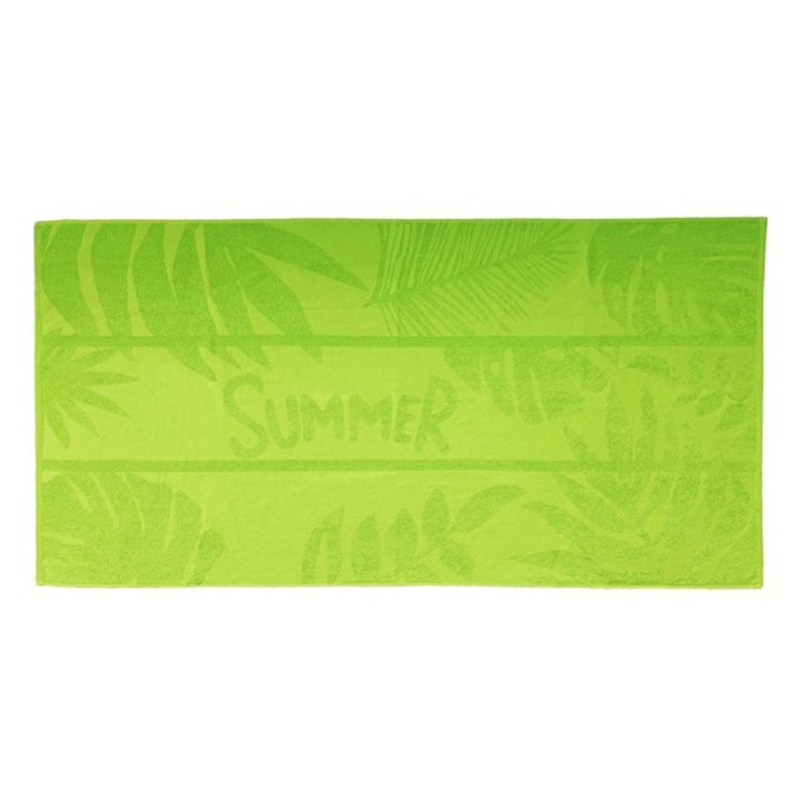 Унисекс плажна кърпа, Жакард Олима, 100% памук, 320 g/m², 90x170 см, OL3010, Зелена