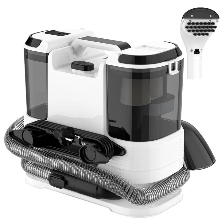 Hordozható szőnyegtisztító, 800W, 14kPa, kompakt kialakítás, tiszta víztartály kapacitása 1.6L, szennyezett víztartály kapacitása 1.8L