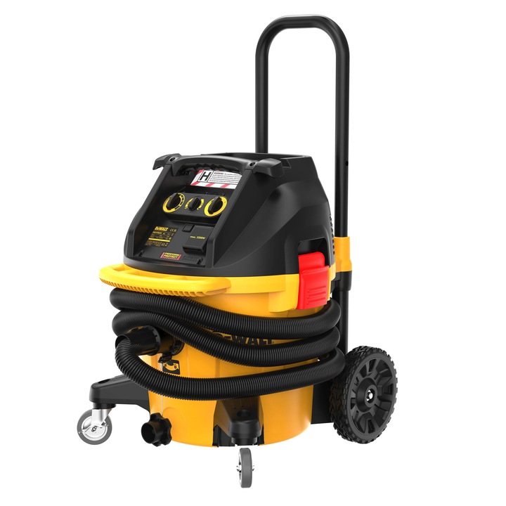 Aspirator electric DeWALT 38L, control wireless, activare la distanță, 700x530x470mm
