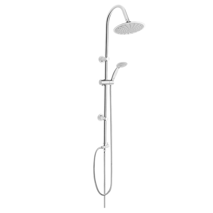Sistem de dus EGINA cu bara dus cu suport culisant, crom