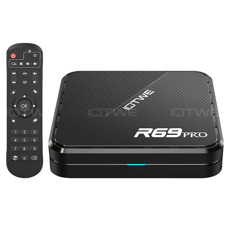 Mediaplayer TV BOX, 4 GB, 64 GB, 8K, conectivitate Gigabit Ethernet