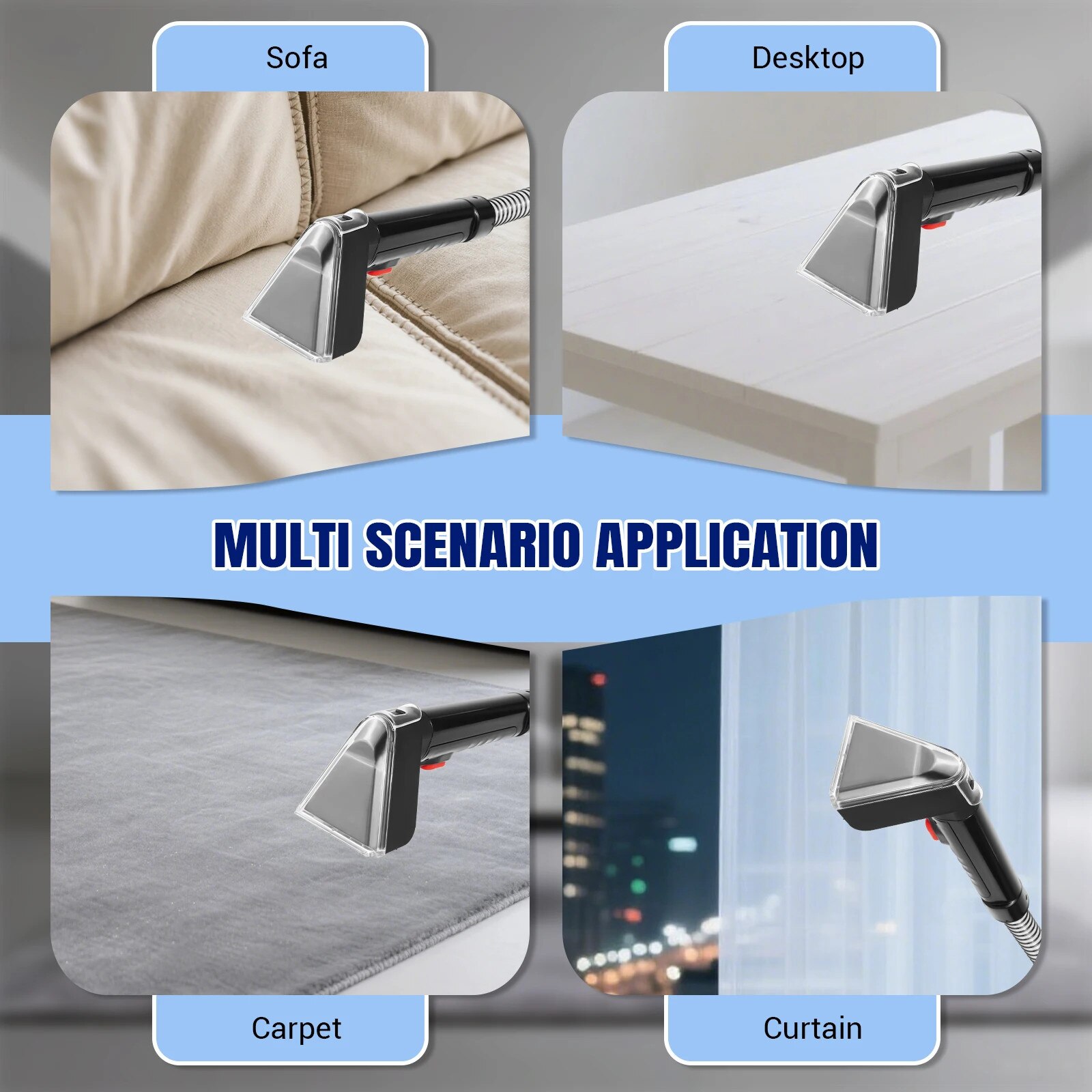 Aspirator portabil 500W, capacitate rezervor apă 1.2L, protecție IPX4, dimensiuni 29x16x32.5cm