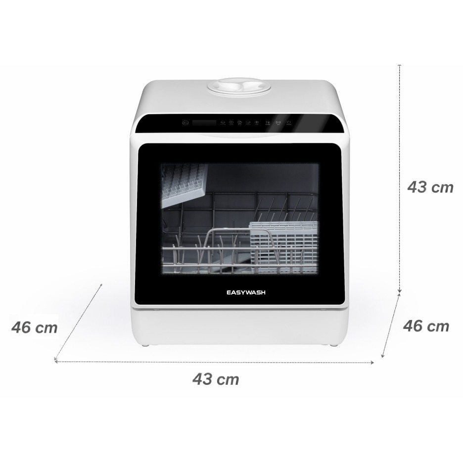 Mini masina de spalat vase cu instalare libera, pe blat, 6 programe, 5L