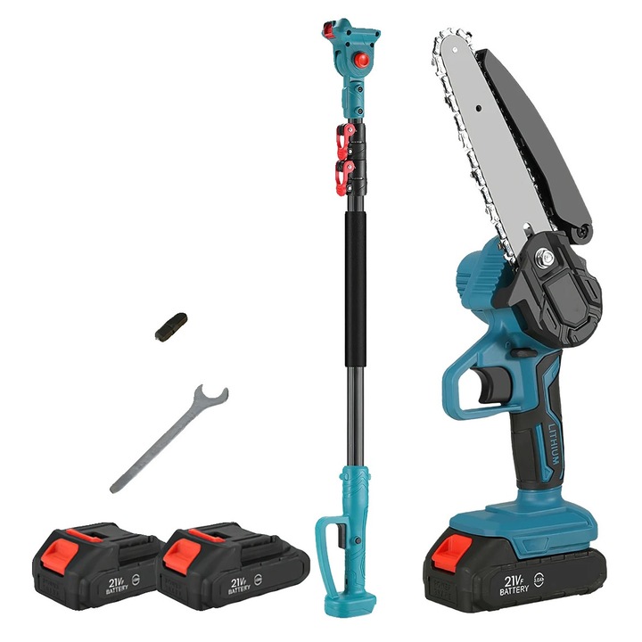 Fierastraie cu lant, 6 inch, set 2 baterii, design usor