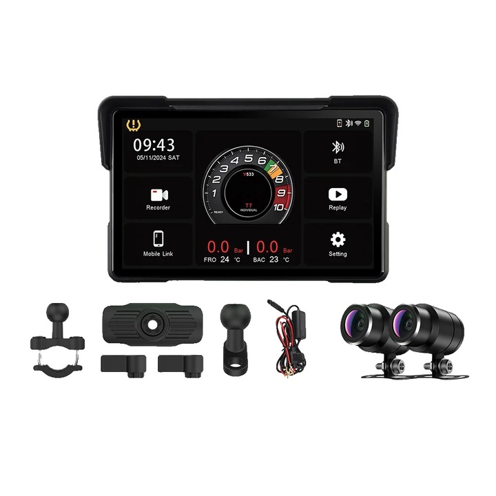 Camera auto DVR, M772-2K, GPS, 140° unghi de vedere, 1280x960, suport card microSD pana la 128G
