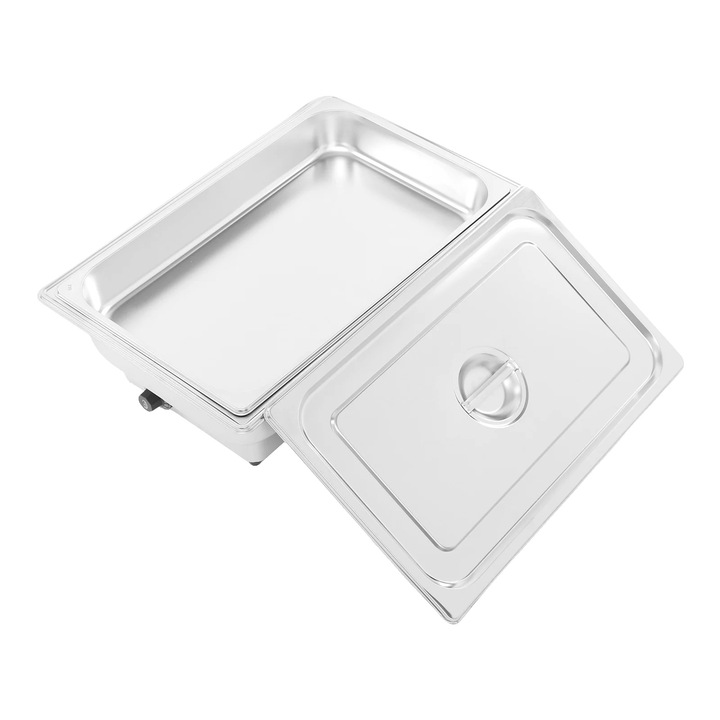 Електрически гастронорм тиган, модерен дизайн, капацитет 13.5L, сребрист