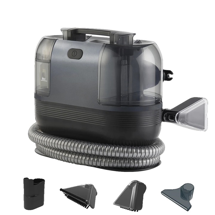 Aspirator pentru covoare, 1500W, putere de aspiratie puternica, cap de perie multifunctional, design compact