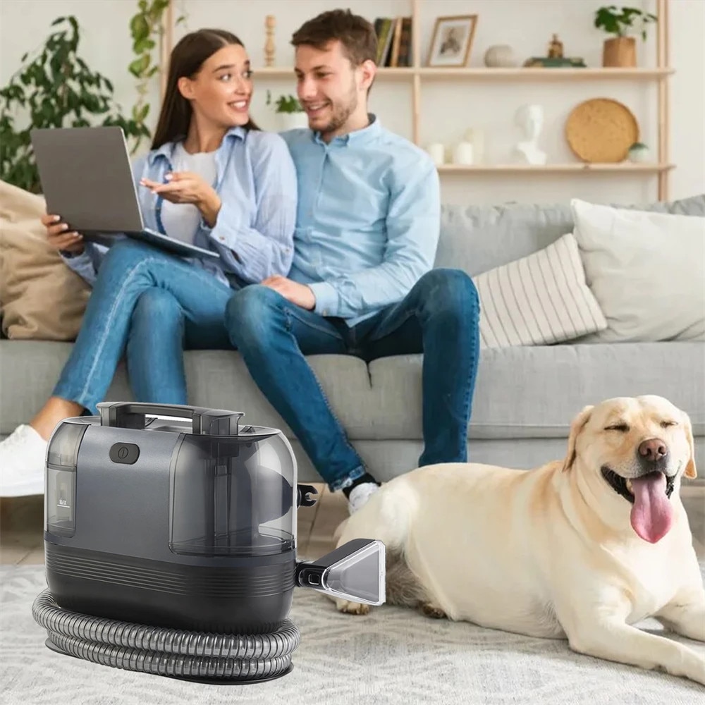 Aspirator pentru covoare, 1500W, putere de aspiratie puternica, cap de perie multifunctional, design compact