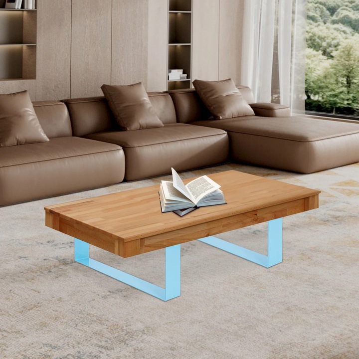 Крака за маса, 50см x 20см, товароносимост 50-100кг, син цвят, комплект 2 броя