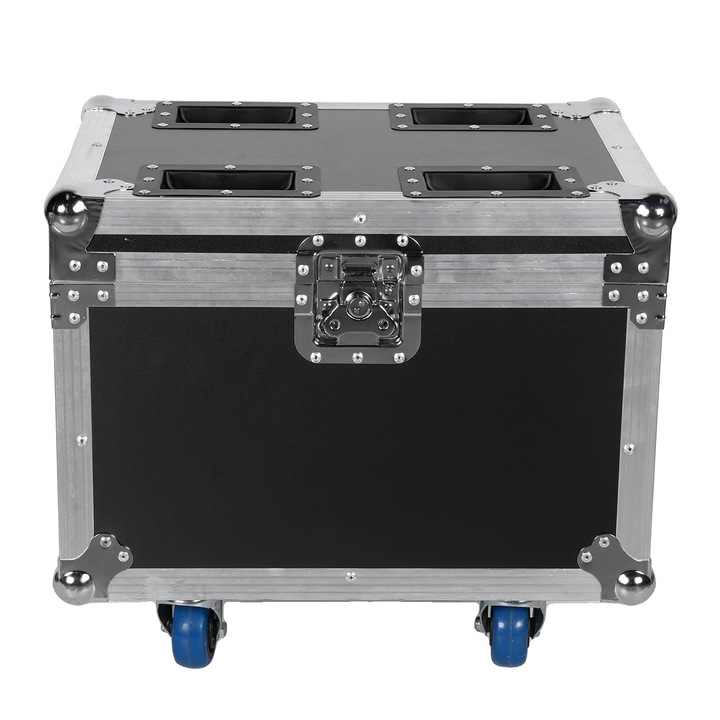 Cutire pentru echipamente de scena, piele rezistenta, capacitate mare, negru, dimensiuni potrivite pentru lumini mobile