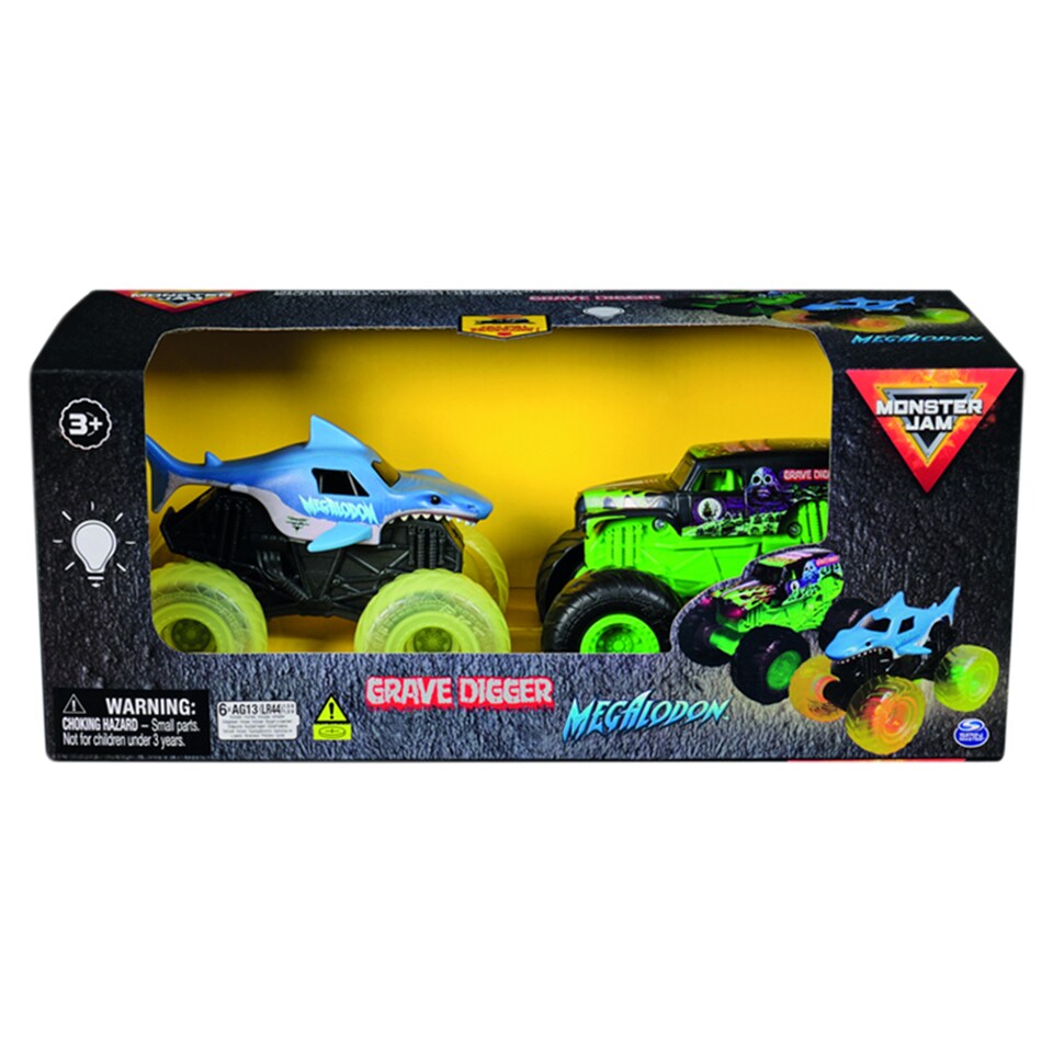 Set de joaca Monster Jam - Megalodon Monster Wash, Spalatorie Auto