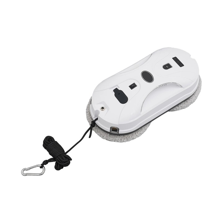 Електрически уред за почистване на прозорци, дистанционно управление, усъвършенствано откриване на ръбове, бял, 72W