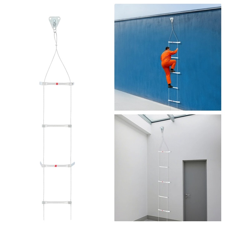 Menekülőlétra, teherbírás 200kg, hossza 15m, könnyen felszerelhető kivitel