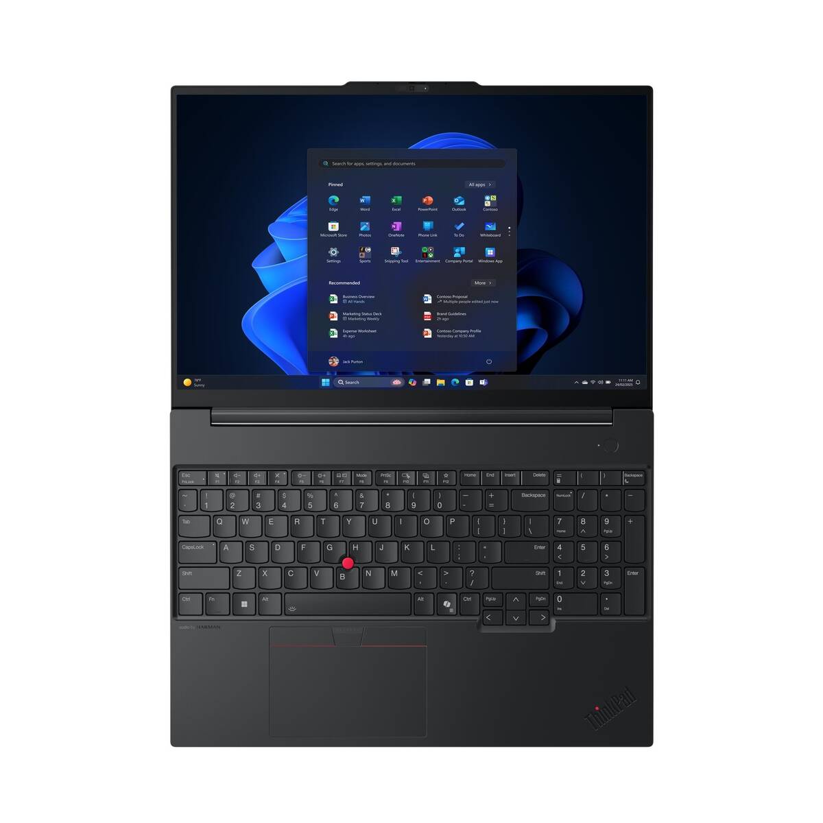 Laptop Lenovo ThinkPad E16 G3 WUXGA 16 inch AMD Ryzen 7 250 32GB 512GB SSD Windows 11 Pro Black