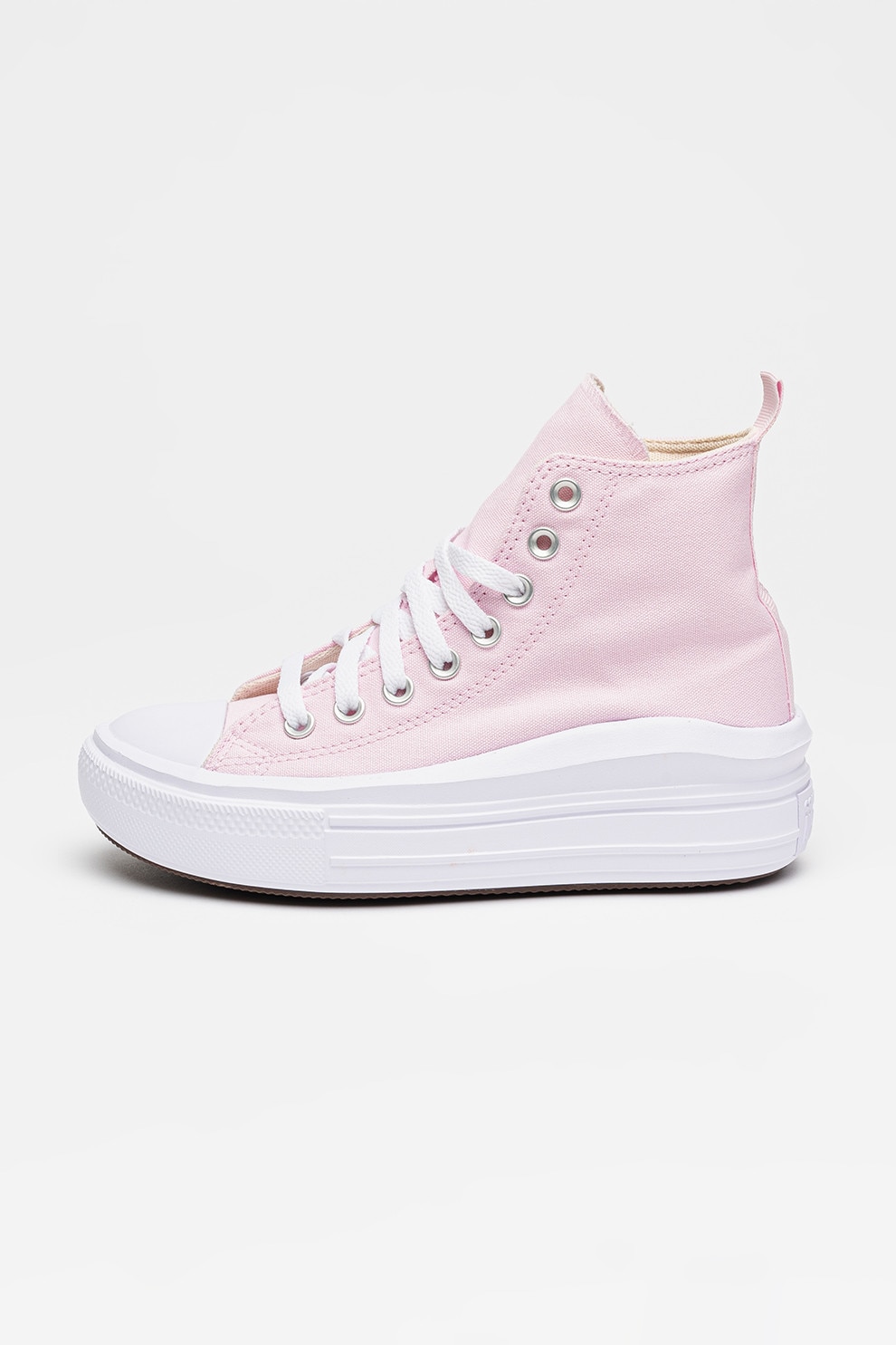 Converse, Pantofi sport cu sireturi Chuck Taylor All Star Move, Roz deschis, 38 EU