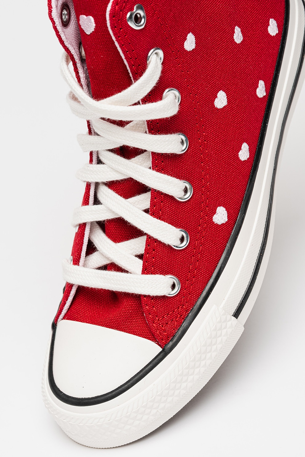 Converse, Tenisi mid-high cu imprimeu cu inimi Chuck Taylor All