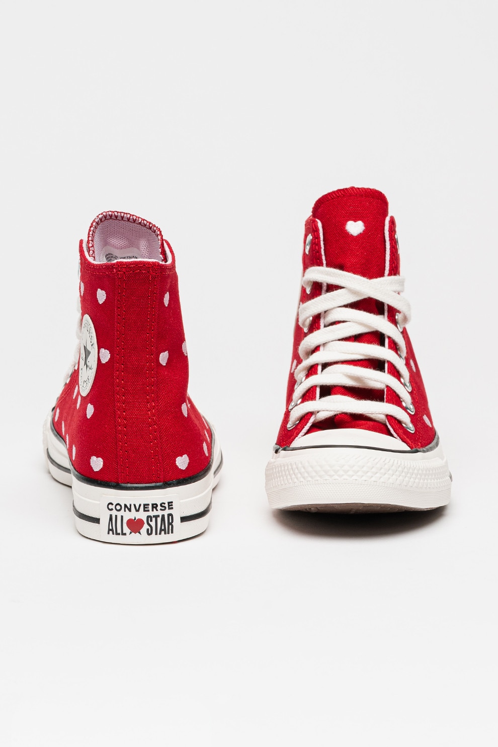 Converse, Tenisi mid-high cu imprimeu cu inimi Chuck Taylor All