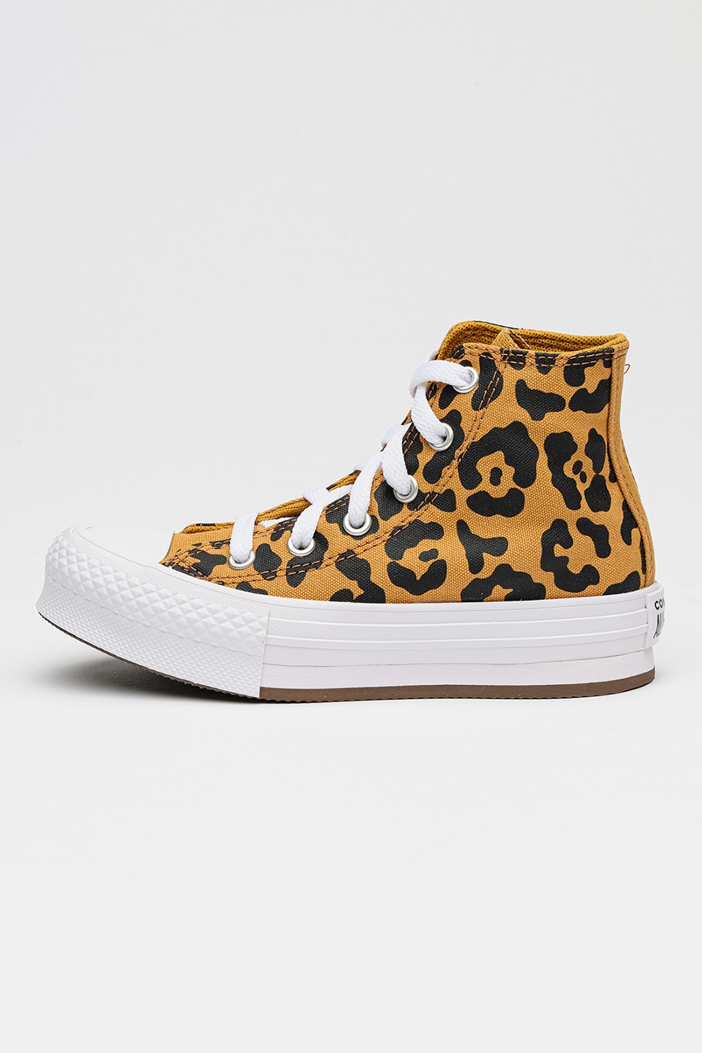 Converse, Tenisi cu animal print Chuck Taylor All Star, Negru, Galben sofran, 31 EU
