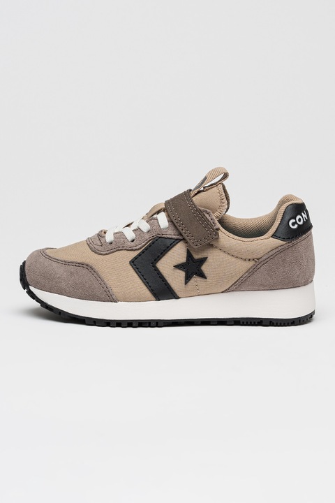 Converse, Маратонки Omega Trainer Easy On с велур, Тъмнобежово