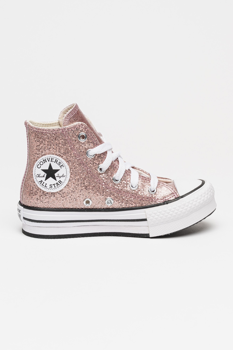haluc❤ Converse, Tenisi mid-cut cu model stralucitor Chuck Taylor All