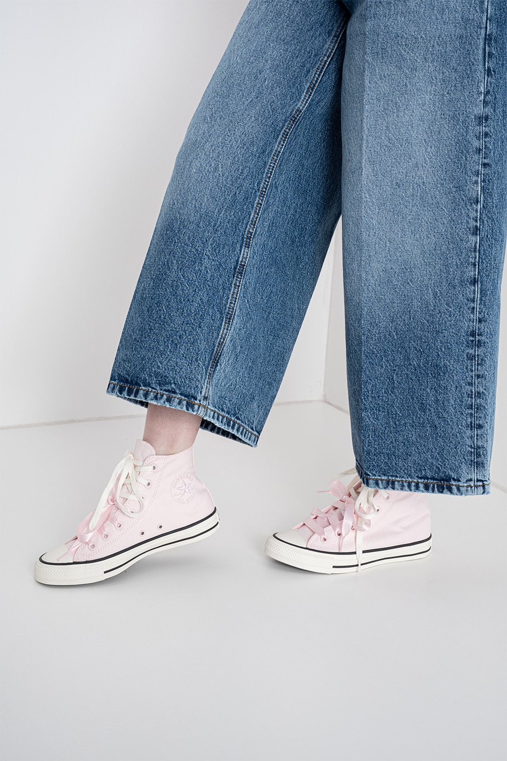 C.Girl♡ Converse, Tenisi high-cut Chuck Taylor All Star, Roz pastel, 3.5